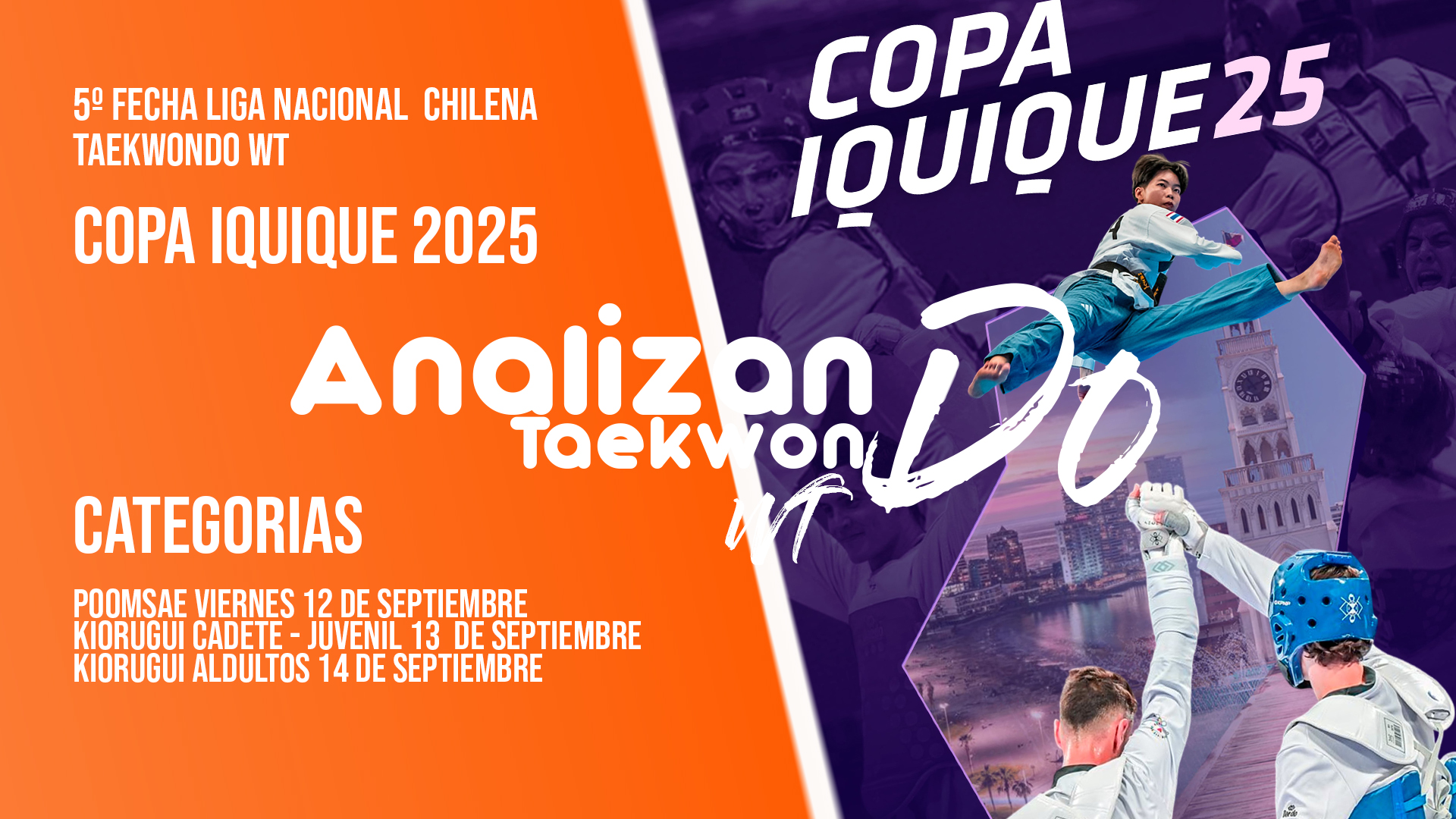 5ª Fecha de la Liga Nacional de Taekwondo WT en Iquique: un fin de semana de alto nivel.